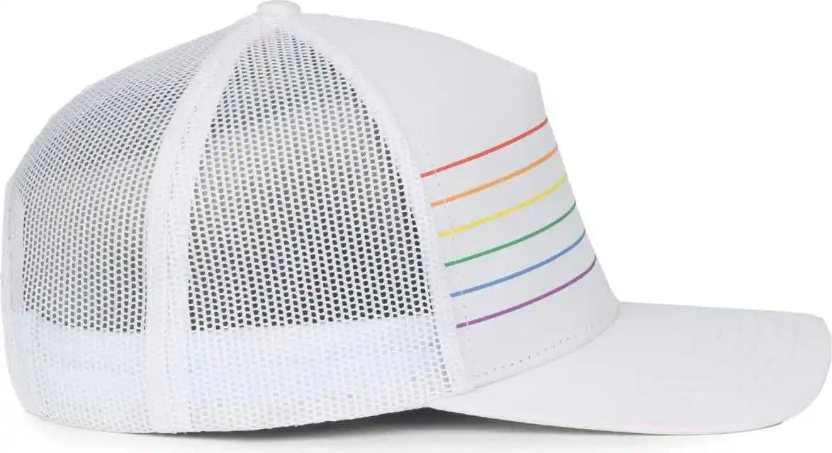 Oc Sports Oc503m Stripped Front Panel Cap - White Prism - Osfm