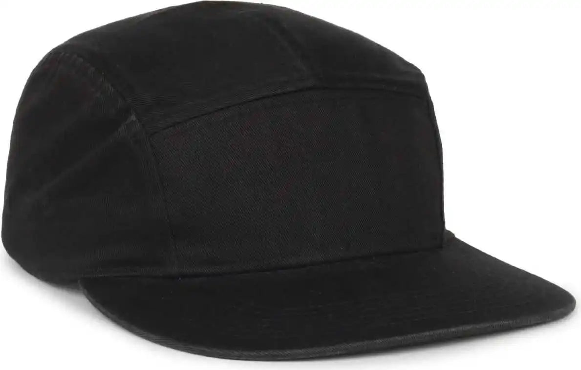 Oc Sports Oc505 5-panel Camper Cap - Black - Osfm