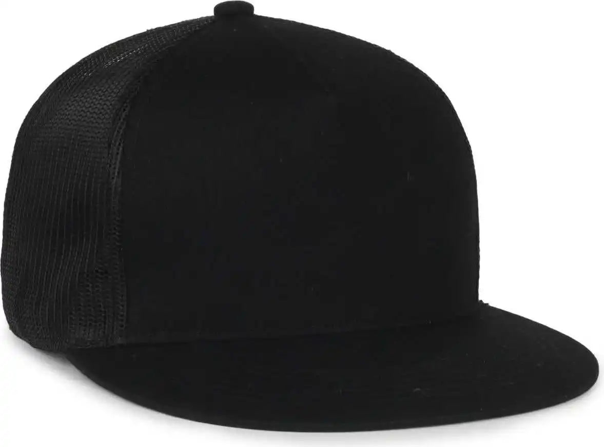Oc Sports Oc510hp 5-panel Mesh Back Cap - Black - Osfm
