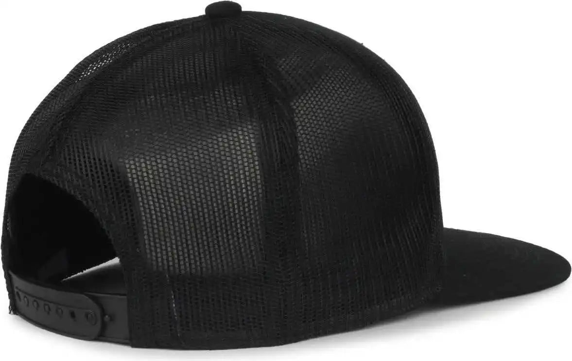 Oc Sports Oc510hp 5-panel Mesh Back Cap - Black - Osfm