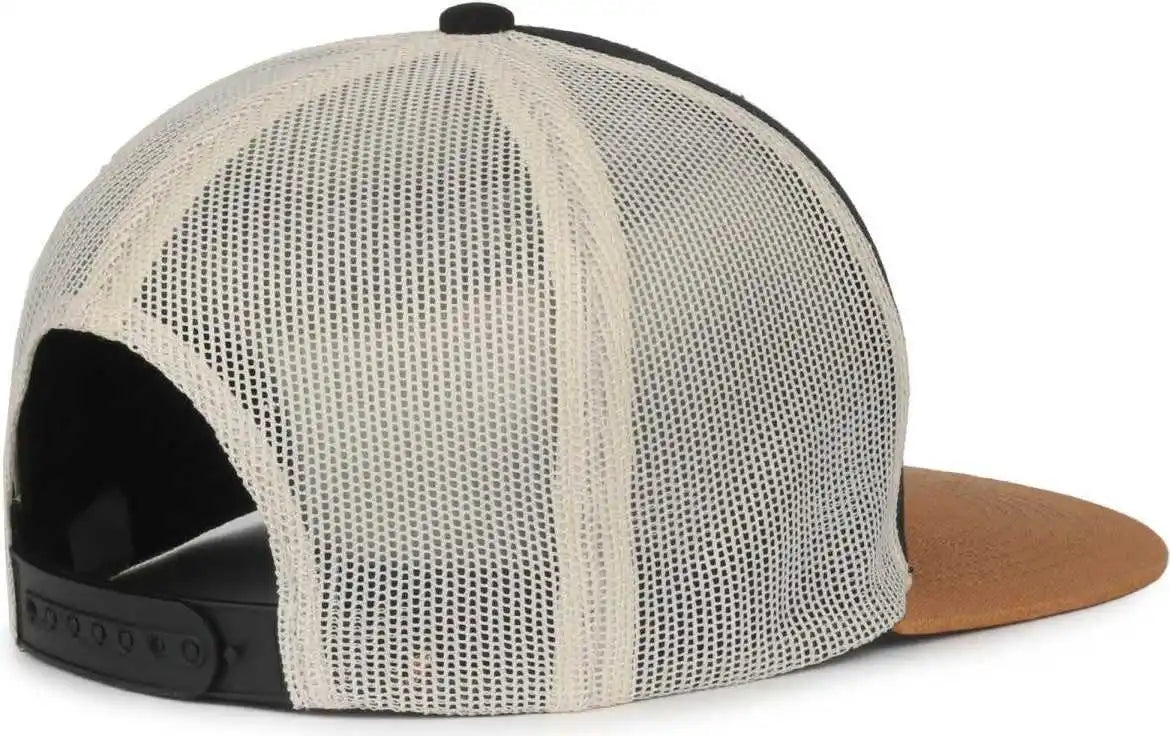 Oc Sports Oc510hp 5-panel Mesh Back Cap - Black Stone Duk