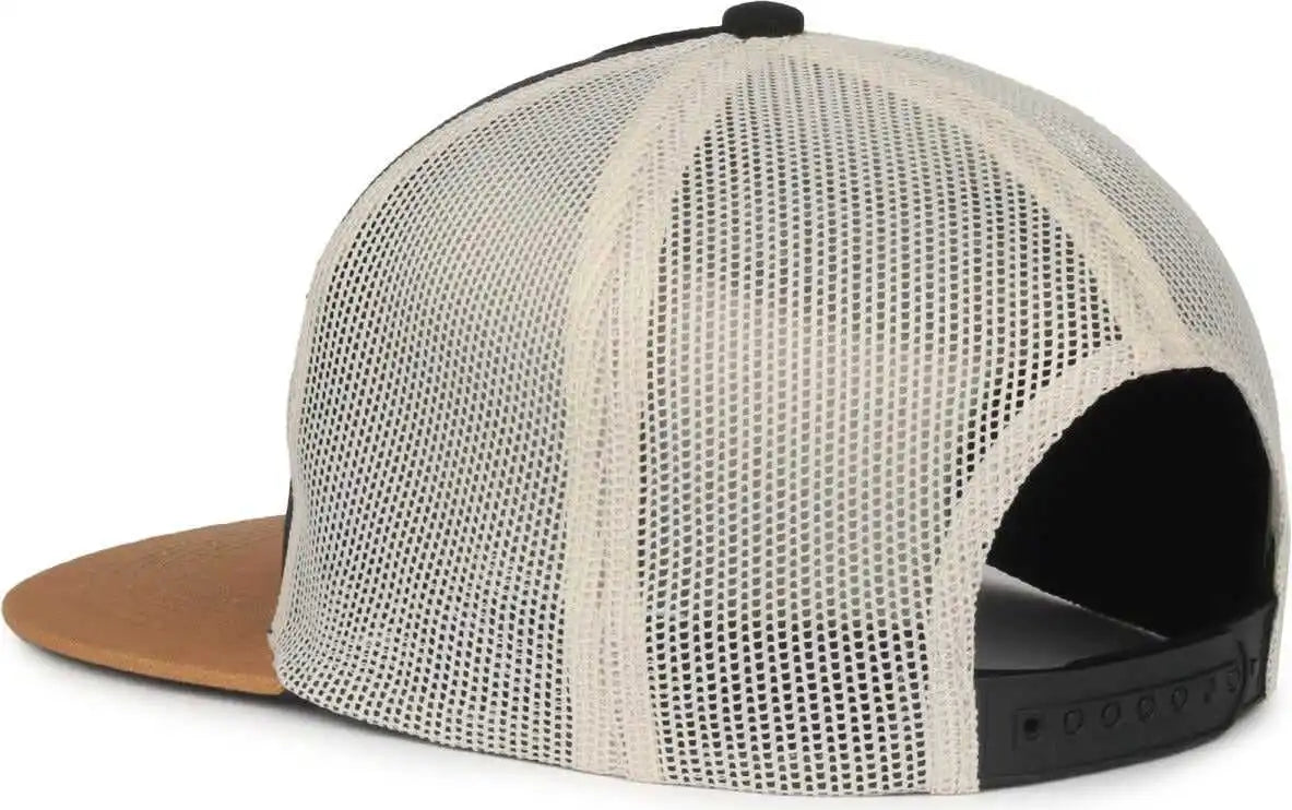 Oc Sports Oc510hp 5-panel Mesh Back Cap - Black Stone Duk