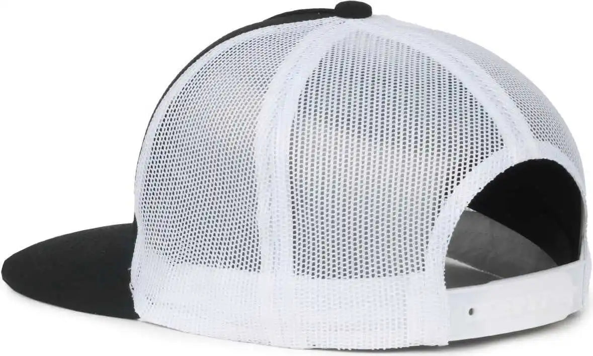 Oc Sports Oc510hp 5-panel Mesh Back Cap - Black White - Osfm