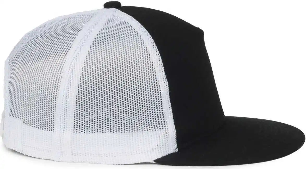 Oc Sports Oc510hp 5-panel Mesh Back Cap - Black White - Osfm
