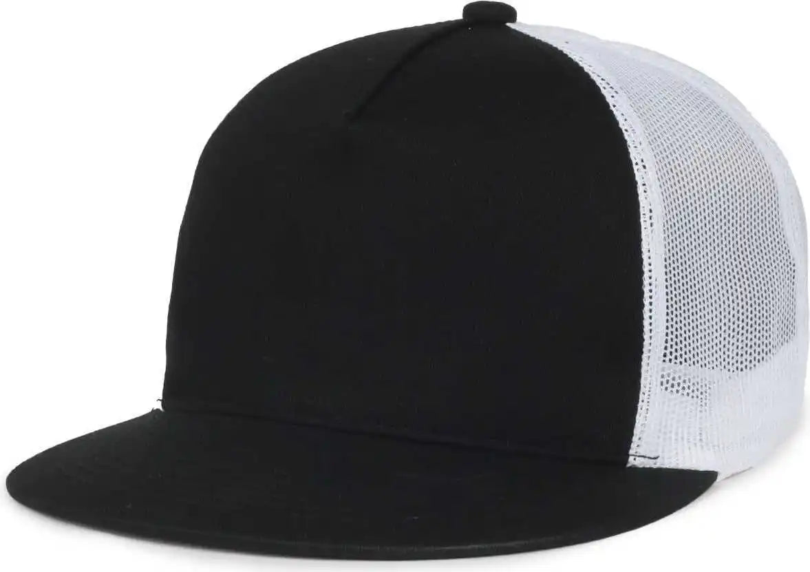 Oc Sports Oc510hp 5-panel Mesh Back Cap - Black White - Osfm
