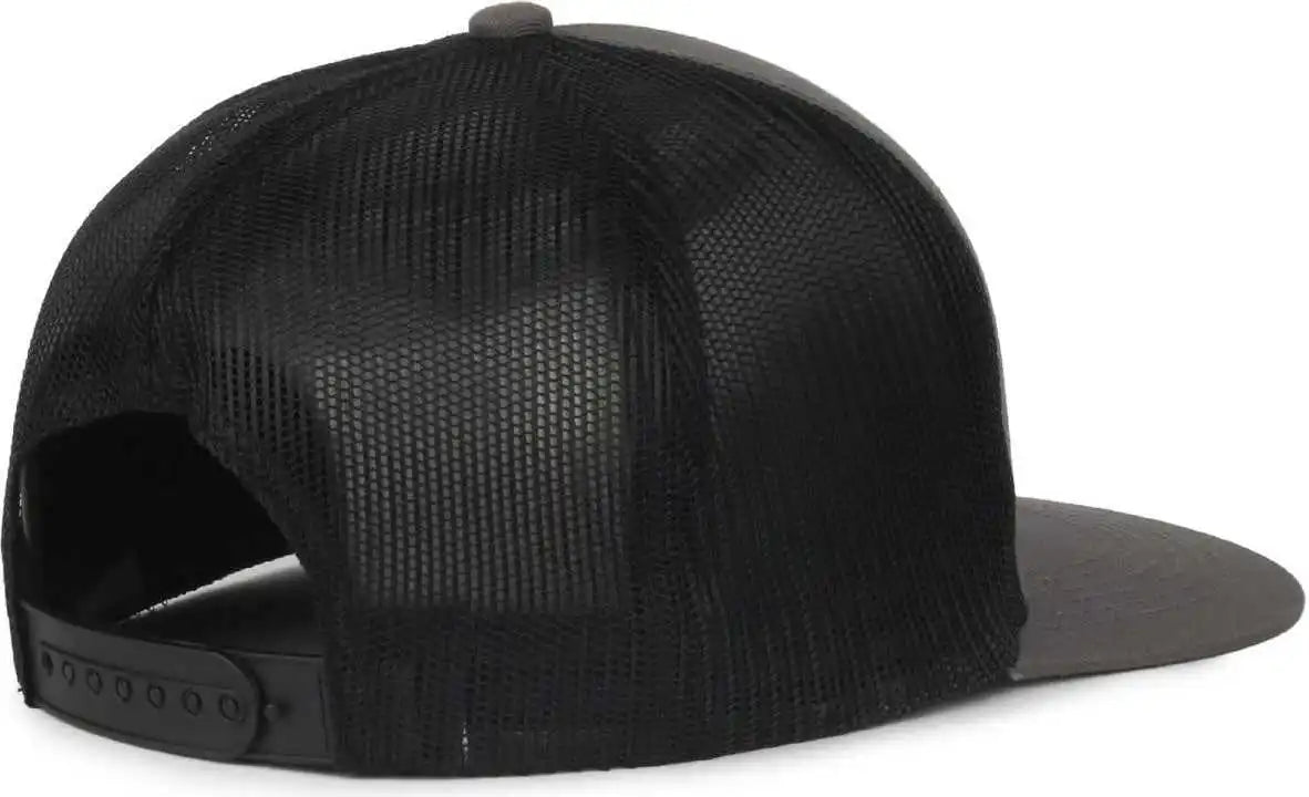 Oc Sports Oc510hp 5-panel Mesh Back Cap - Charcoal Black - Osfm