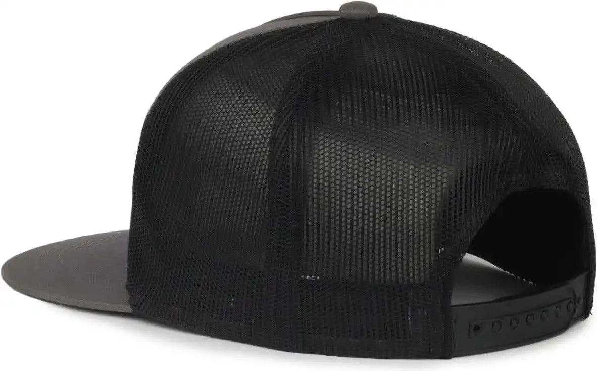 Oc Sports Oc510hp 5-panel Mesh Back Cap - Charcoal Black - Osfm