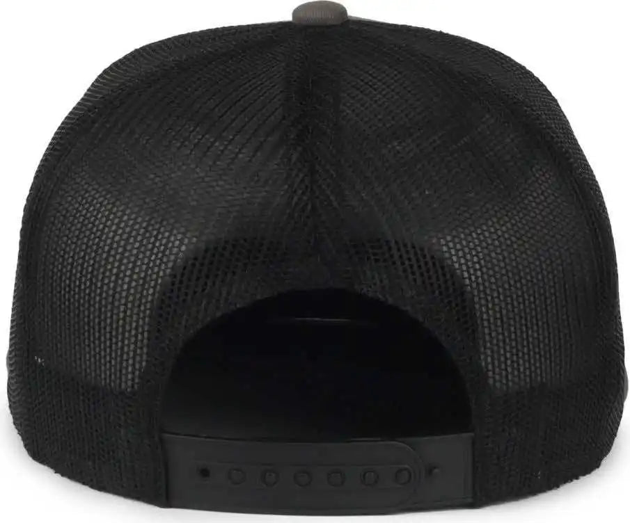 Oc Sports Oc510hp 5-panel Mesh Back Cap - Charcoal Black - Osfm
