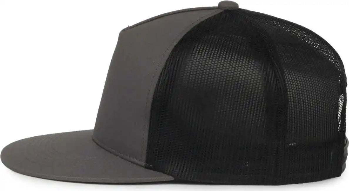 Oc Sports Oc510hp 5-panel Mesh Back Cap - Charcoal Black - Osfm