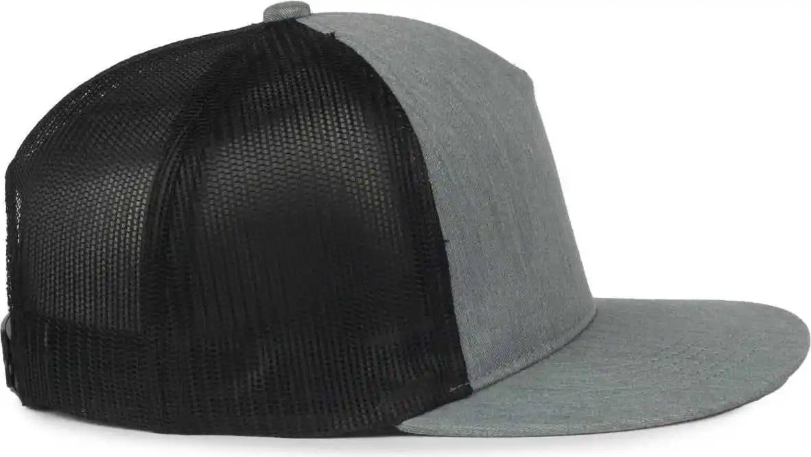 Oc Sports Oc510hp 5-panel Mesh Back Cap - Heathered Gray Black - Osfm