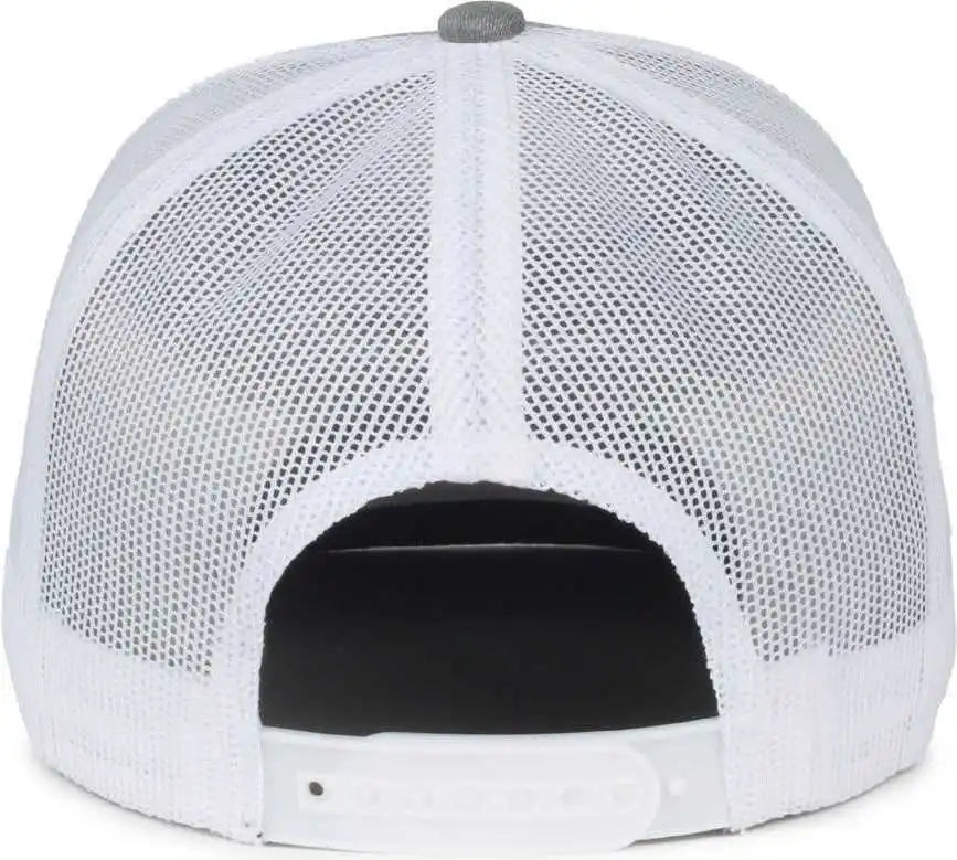 Oc Sports Oc510hp 5-panel Mesh Back Cap - Heathered Gray White - Osfm