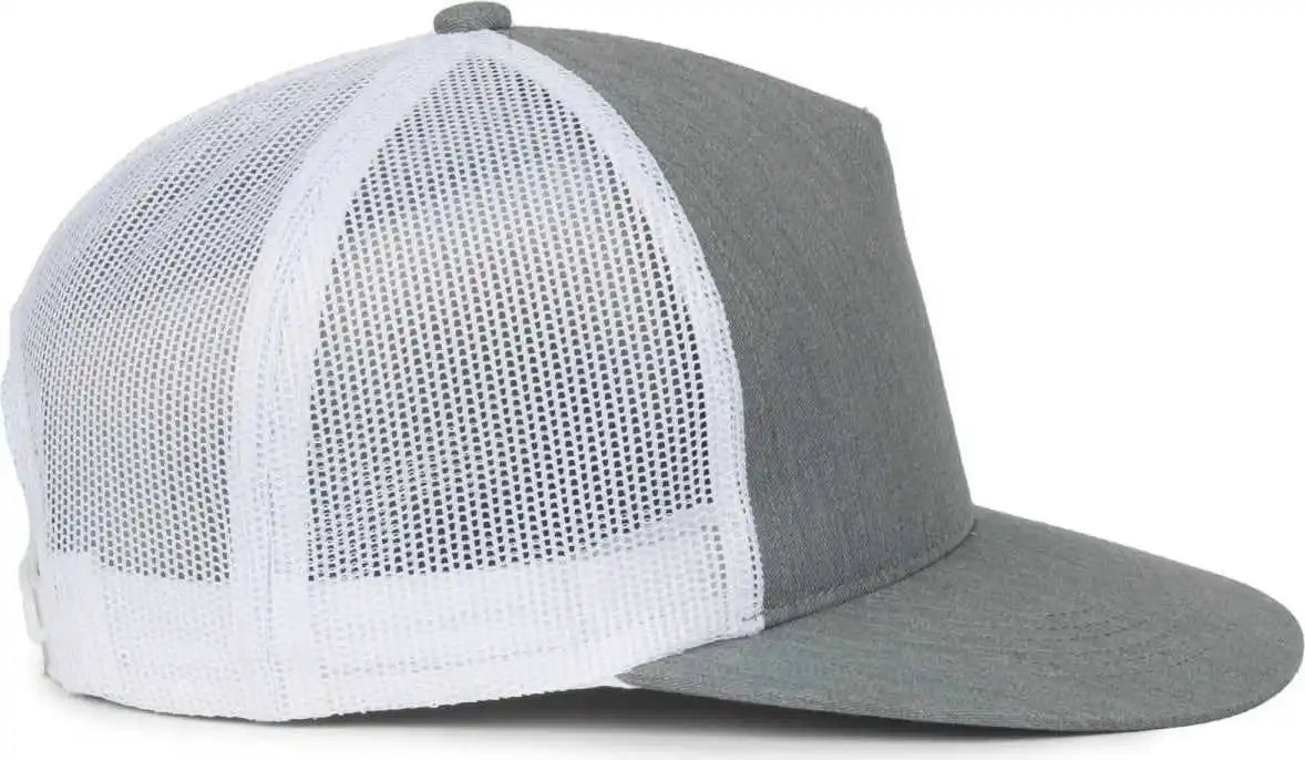 Oc Sports Oc510hp 5-panel Mesh Back Cap - Heathered Gray White - Osfm