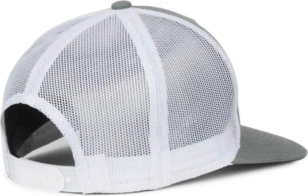Oc Sports Oc510hp 5-panel Mesh Back Cap - Heathered Gray White - Osfm