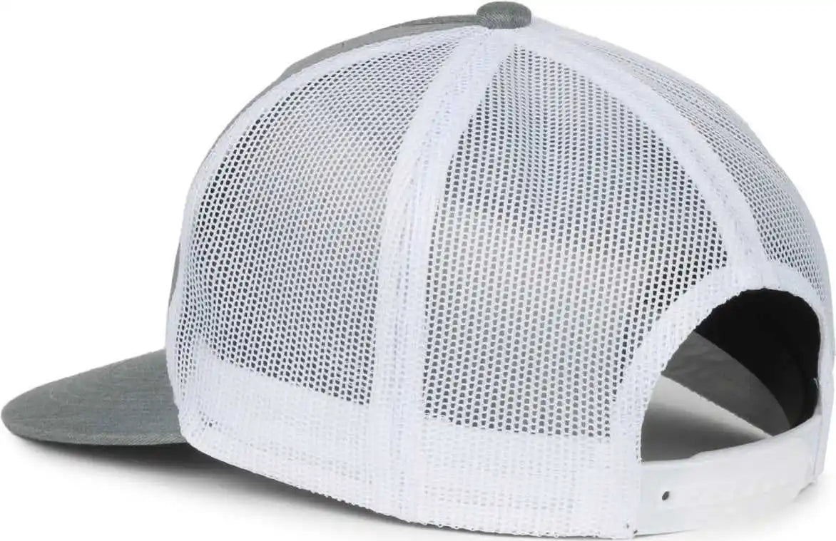 Oc Sports Oc510hp 5-panel Mesh Back Cap - Heathered Gray White - Osfm