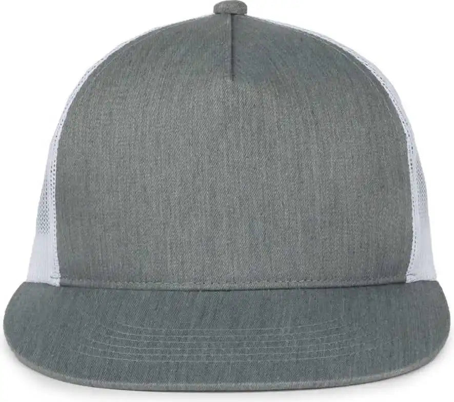 Oc Sports Oc510hp 5-panel Mesh Back Cap - Heathered Gray White - Osfm
