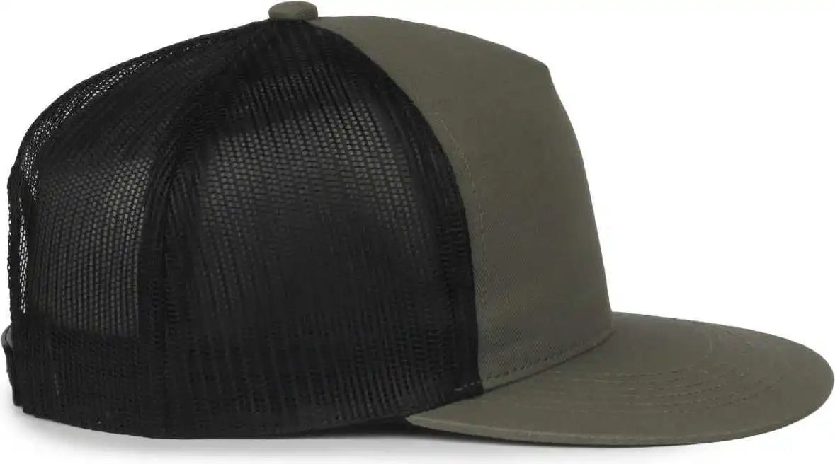 Oc Sports Oc510hp 5-panel Mesh Back Cap - Olive Black - Osfm