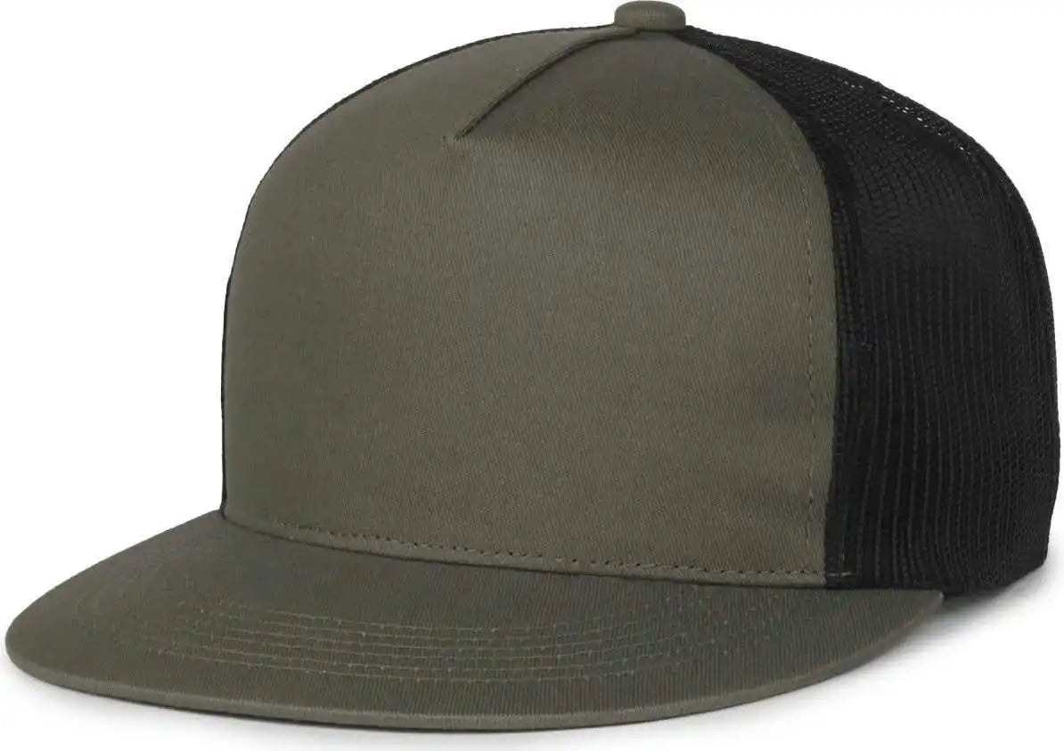 Oc Sports Oc510hp 5-panel Mesh Back Cap - Olive Black - Osfm