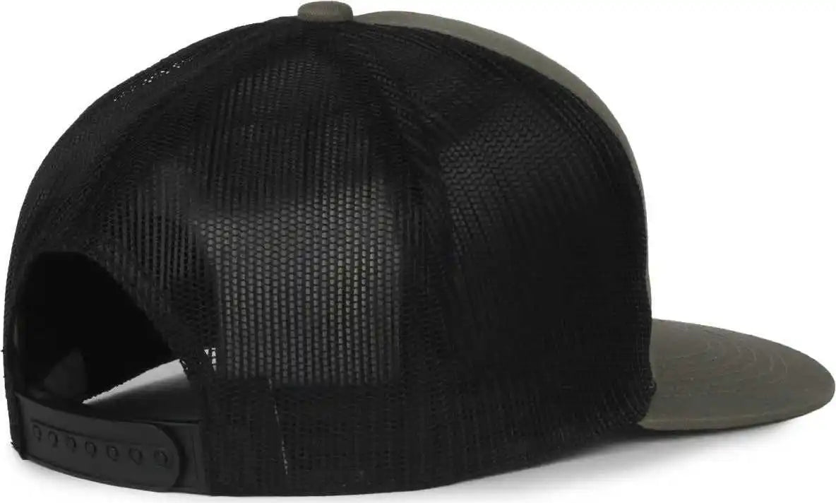 Oc Sports Oc510hp 5-panel Mesh Back Cap - Olive Black - Osfm