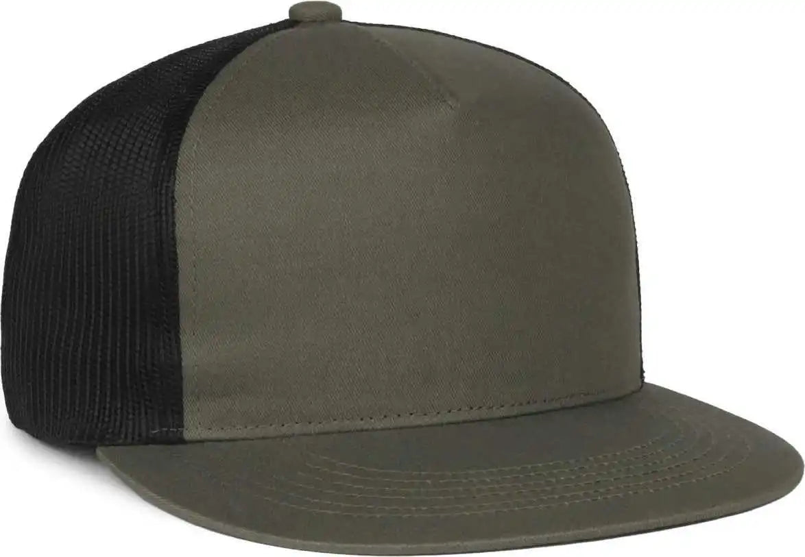 Oc Sports Oc510hp 5-panel Mesh Back Cap - Olive Black - Osfm