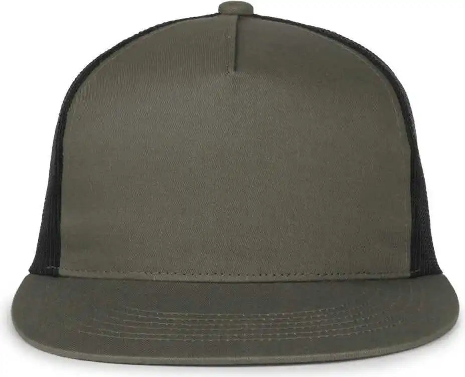 Oc Sports Oc510hp 5-panel Mesh Back Cap - Olive Black - Osfm