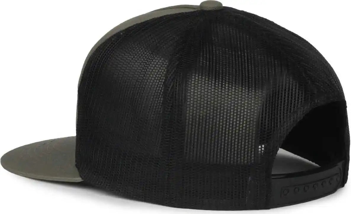 Oc Sports Oc510hp 5-panel Mesh Back Cap - Olive Black - Osfm