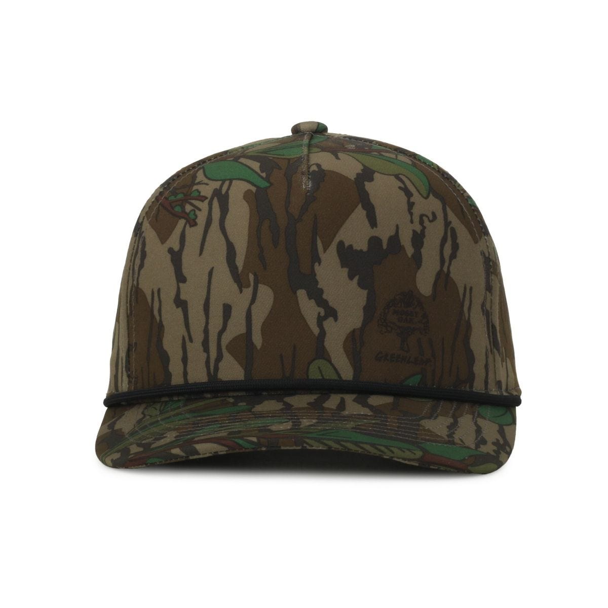 Oc Sports Oc550camo Performance 5-panel Camo Cap - Mossy Oak Greenleaf/black Cord