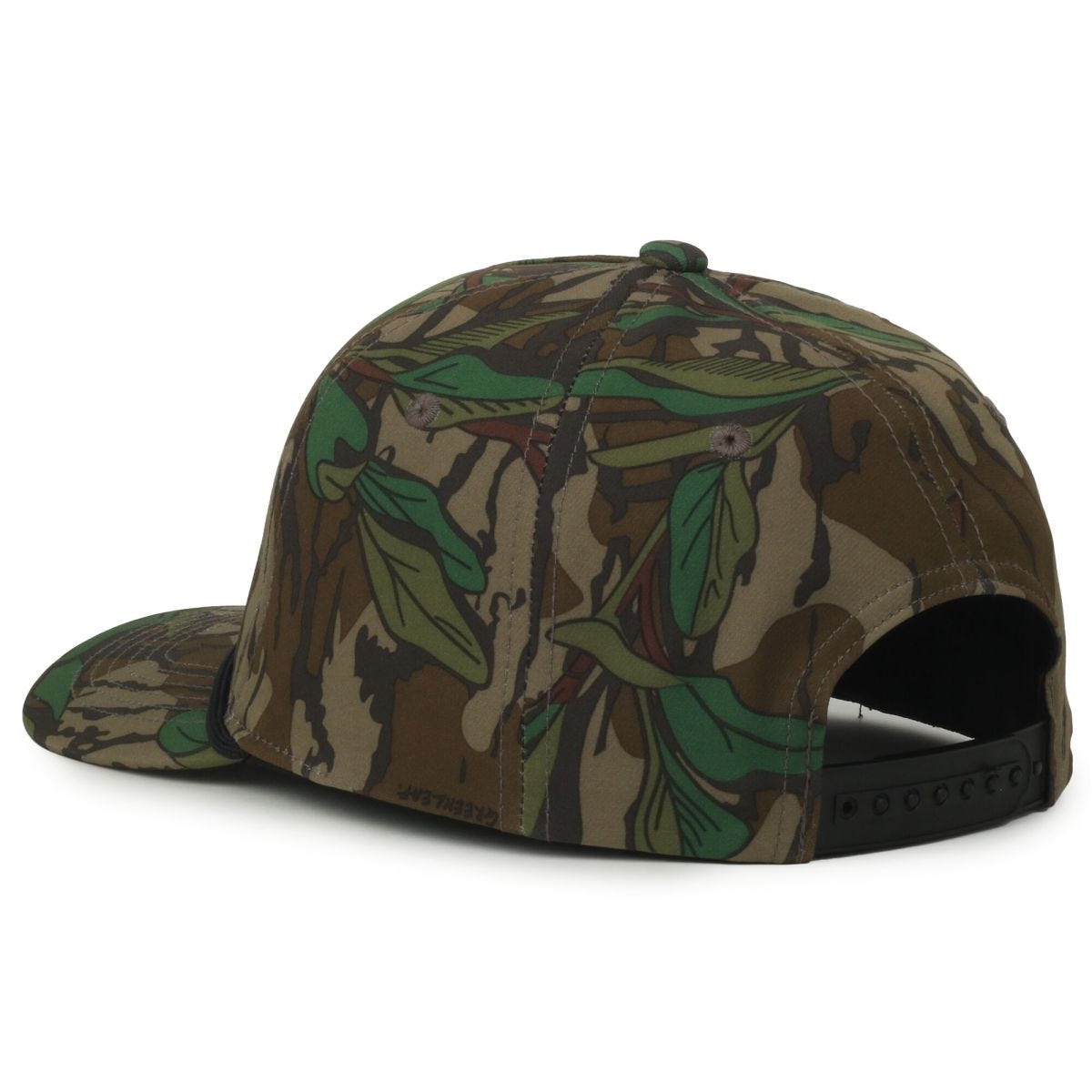Oc Sports Oc550camo Performance 5-panel Camo Cap - Mossy Oak Greenleaf/black Cord
