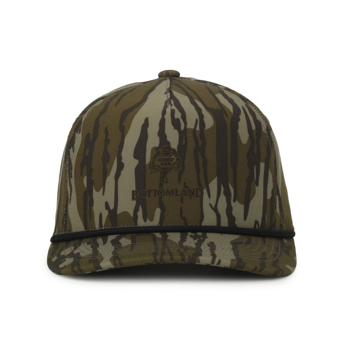Oc Sports Oc550camo Performance 5-panel Camo Cap - Mossy Oak Original Bottomland/black Cord