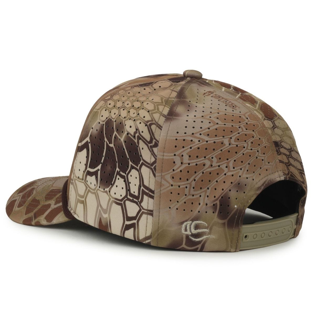 Oc Sports Oc551camo Perforated Camo 5-panel Cap - Kryptek Highlander/brown Cord