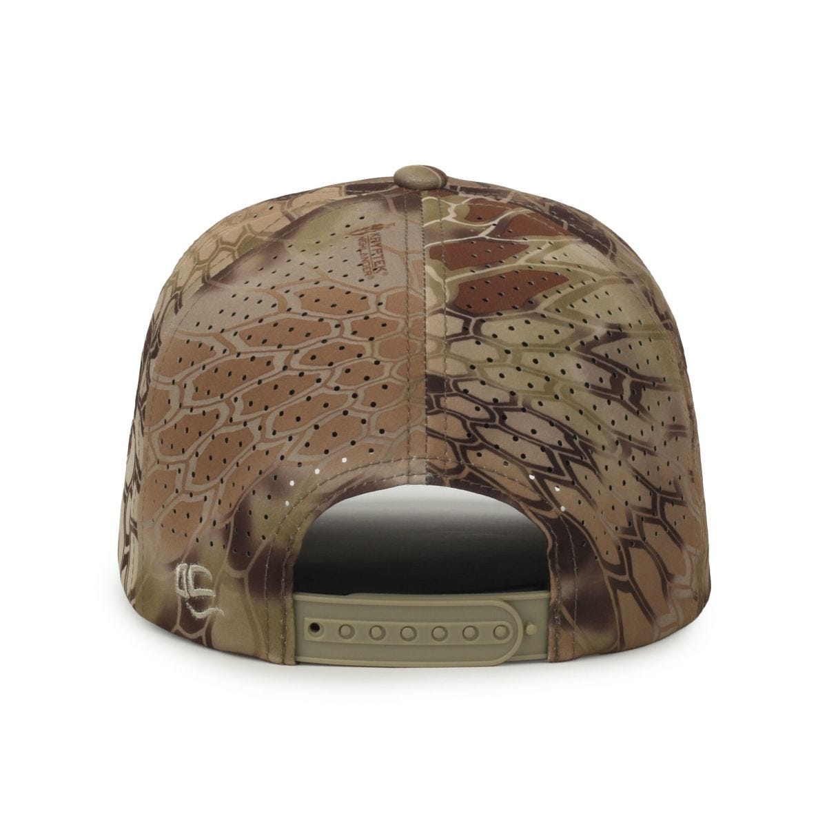Oc Sports Oc551camo Perforated Camo 5-panel Cap - Kryptek Highlander/brown Cord