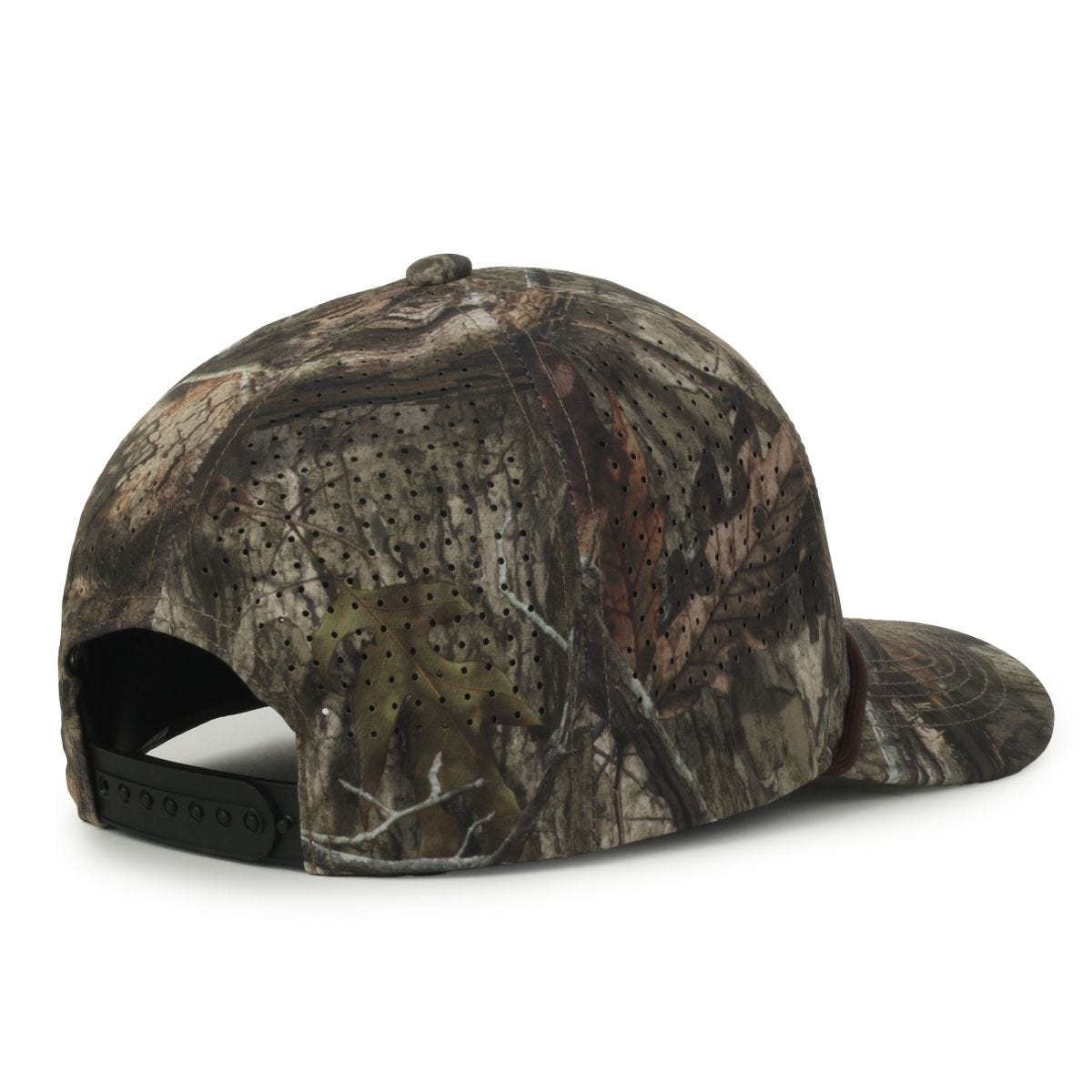 Oc Sports Oc551camo Perforated Camo 5-panel Cap - Mossy Oak Country Dna/brown Cord