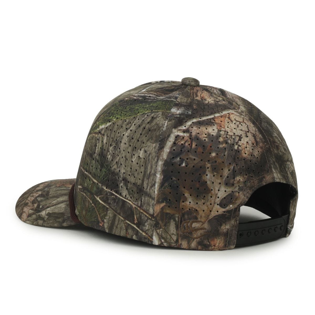 Oc Sports Oc551camo Perforated Camo 5-panel Cap - Mossy Oak Country Dna/brown Cord