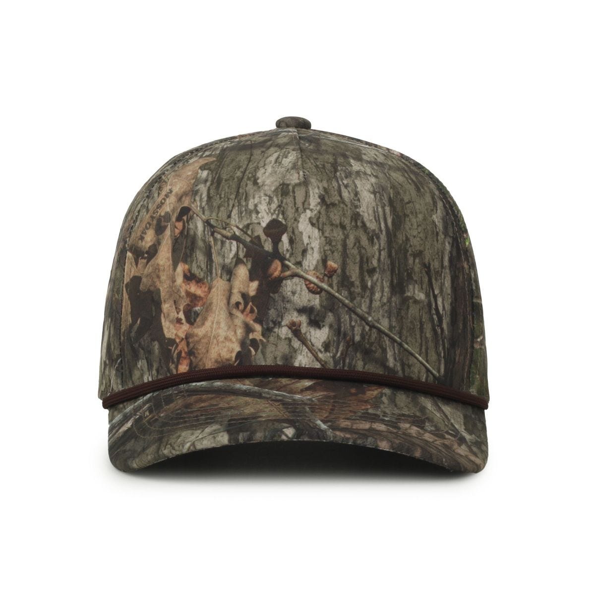 Oc Sports Oc551camo Perforated Camo 5-panel Cap - Mossy Oak Country Dna/brown Cord