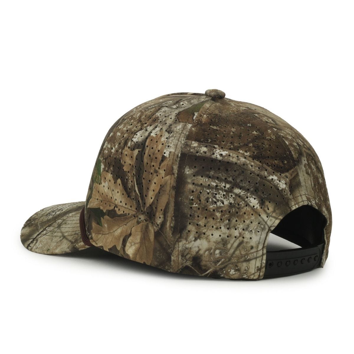 Oc Sports Oc551camo Perforated Camo 5-panel Cap - Realtree Apx/brown Cord