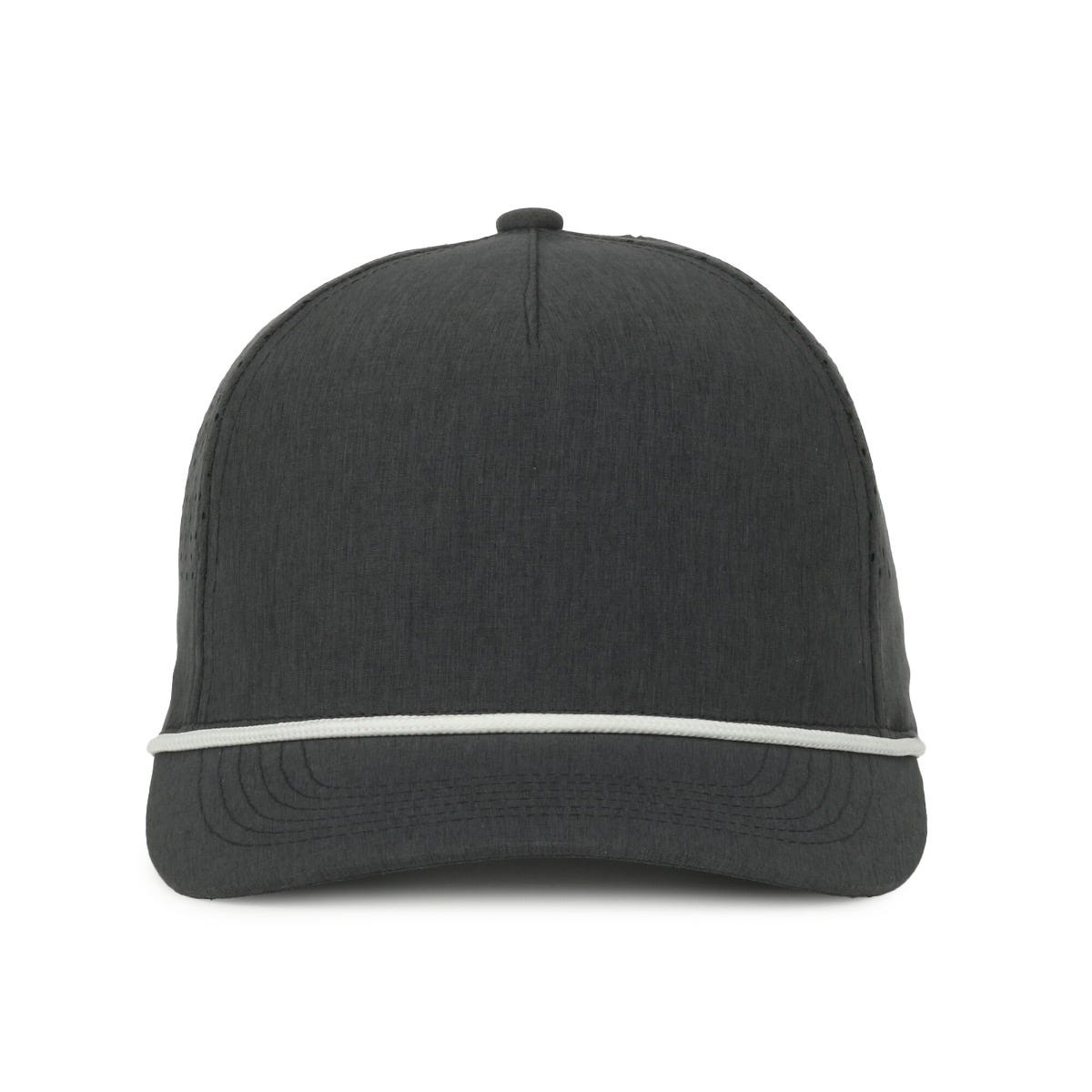 Oc Sports Oc551pf Perforated Performance 5-panel with Cord Cap - Heathered Charcoal White