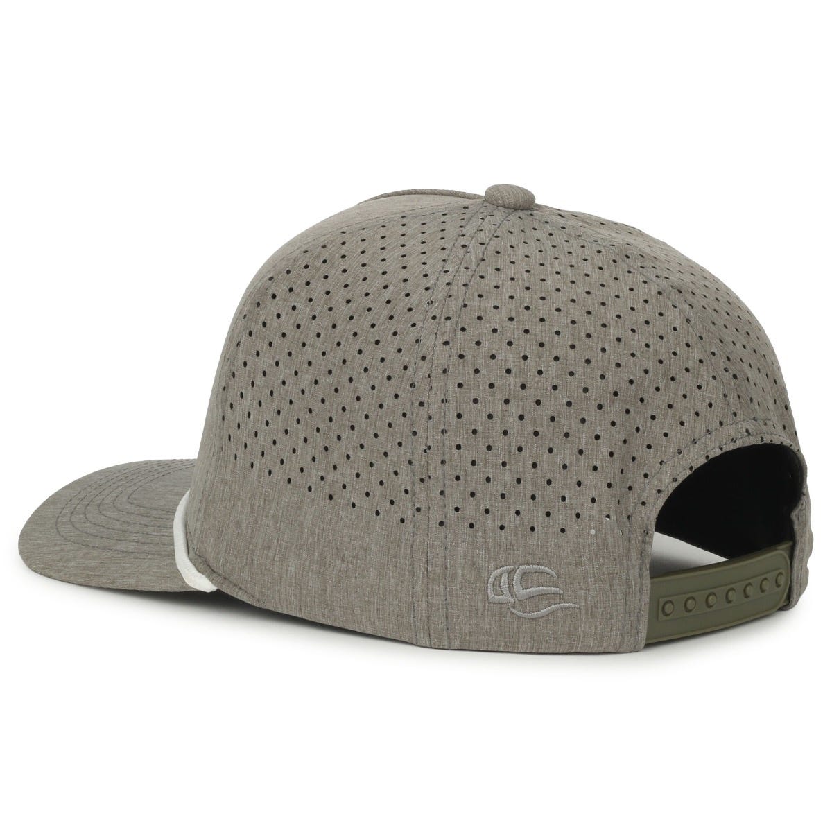 Oc Sports Oc551pf Perforated Performance 5-panel with Cord Cap - Heathered Smoke White