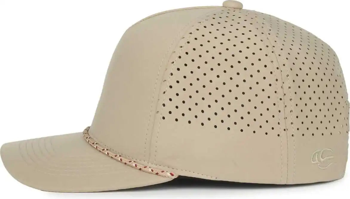 Oc Sports Oc551pf Perforated Performance 5-panel with Cord Cap - Khaki - Osfm