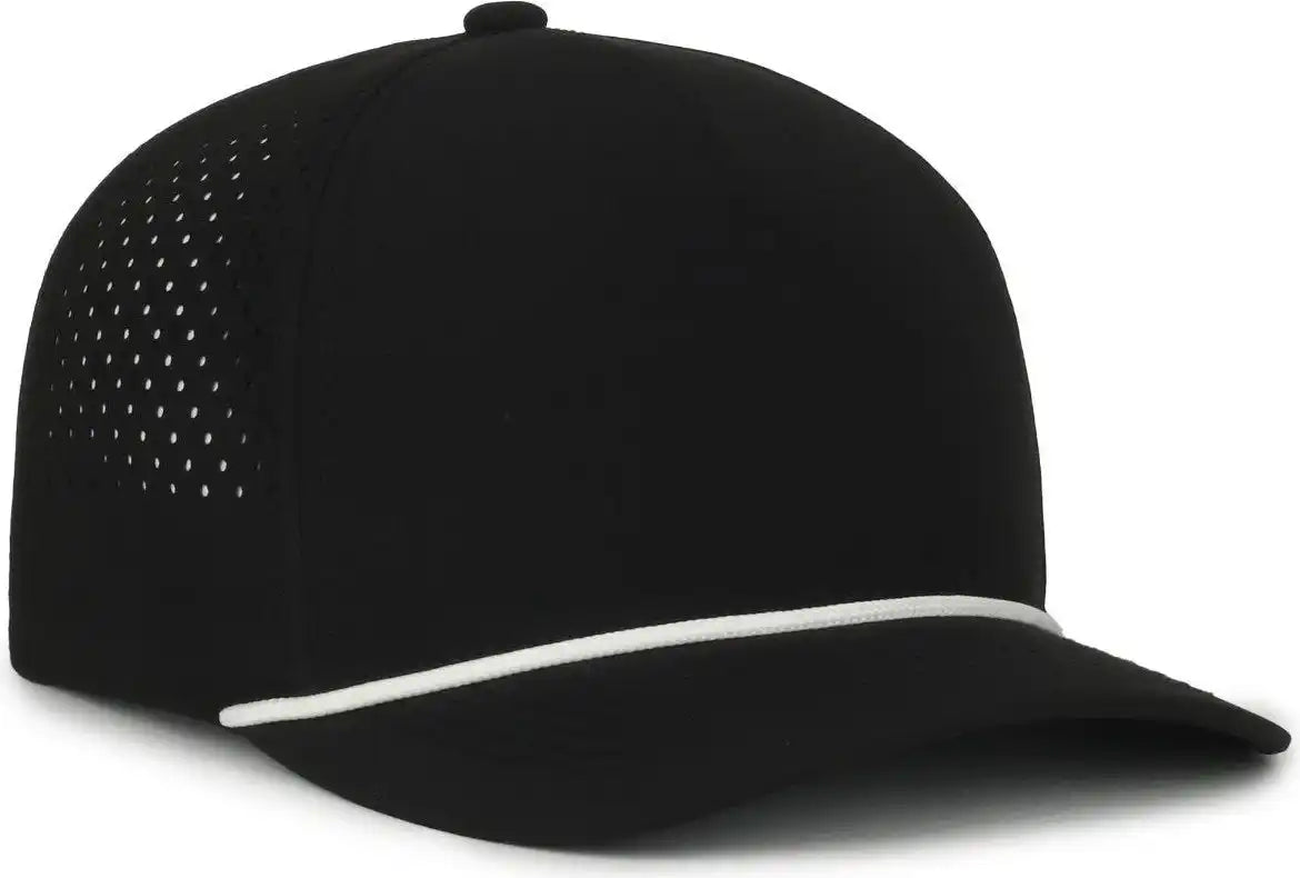 Oc Sports Oc551pf Perforated Performance 5-panel with Cord Cap - Black White - Osfm