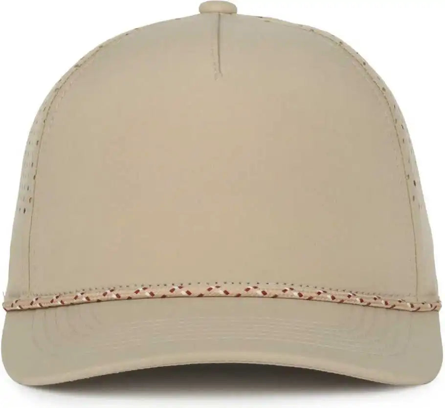Oc Sports Oc551pf Perforated Performance 5-panel with Cord Cap - Khaki - Osfm