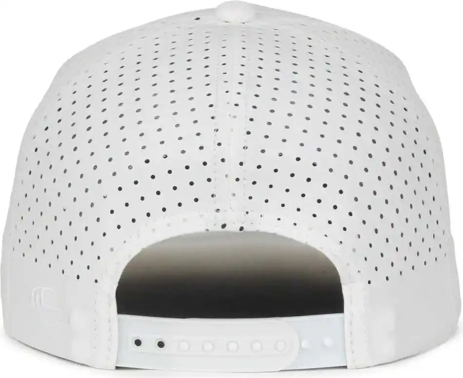 Oc Sports Oc551pf Perforated Performance 5-panel with Cord Cap - White Black - Osfm