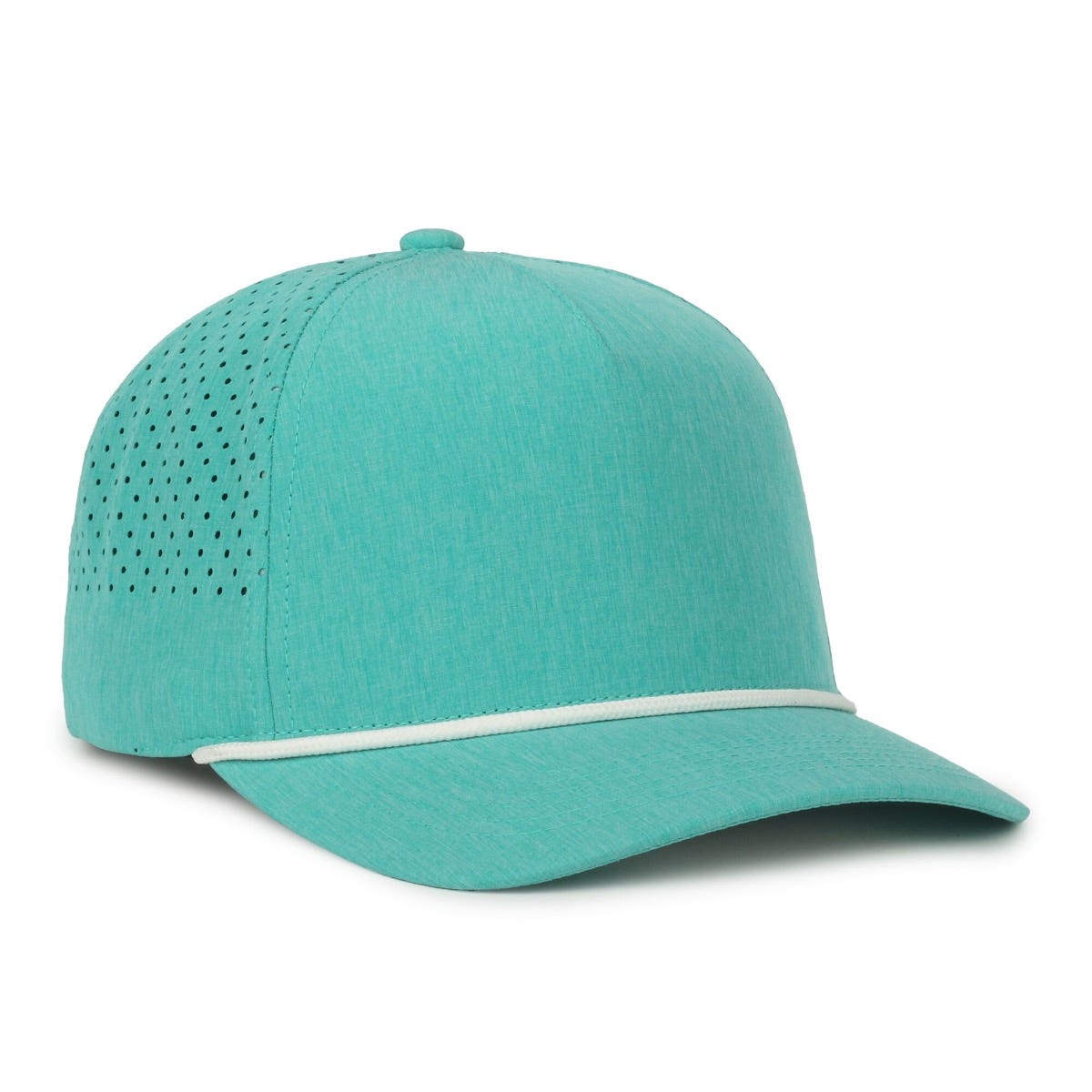 Oc Sports Oc551pf Perforated Performance 5-panel with Cord Cap - Heathered Teal White