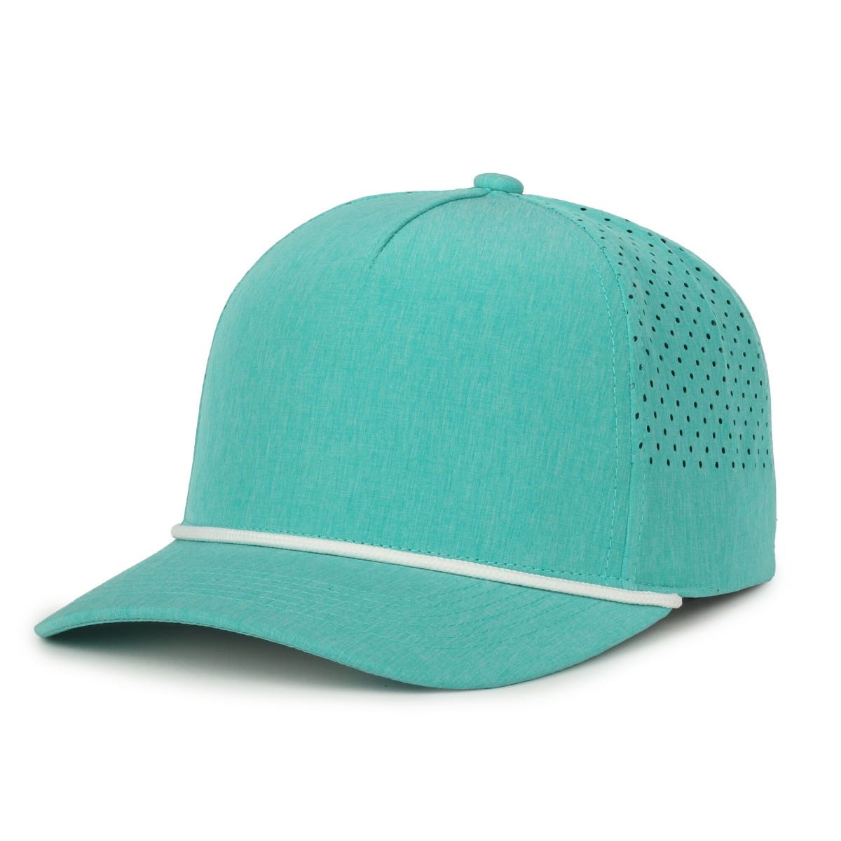 Oc Sports Oc551pf Perforated Performance 5-panel with Cord Cap - Heathered Teal White