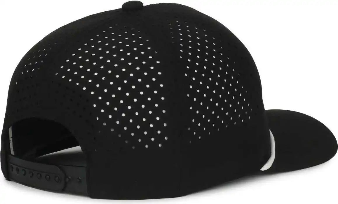 Oc Sports Oc551pf Perforated Performance 5-panel with Cord Cap - Black White - Osfm