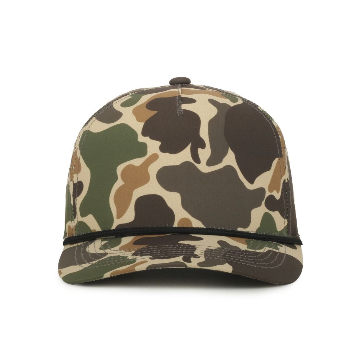Oc Sports Oc551pf Perforated Performance 5-panel with Cord Cap - Woodland Vintage Wren Mini Black