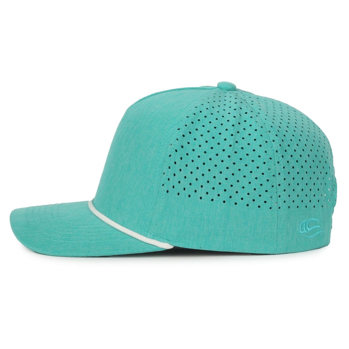 Oc Sports Oc551pf Perforated Performance 5-panel with Cord Cap - Heathered Teal White