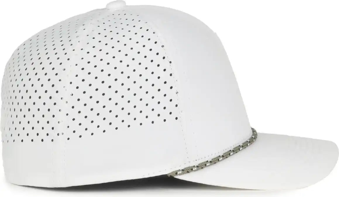 Oc Sports Oc551pf Perforated Performance 5-panel with Cord Cap - White - Osfm