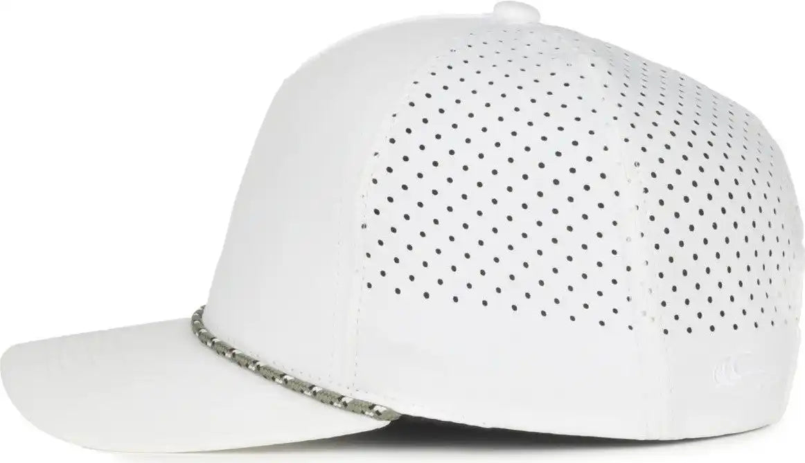 Oc Sports Oc551pf Perforated Performance 5-panel with Cord Cap - White - Osfm
