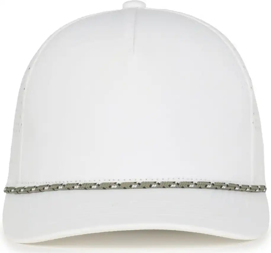 Oc Sports Oc551pf Perforated Performance 5-panel with Cord Cap - White - Osfm