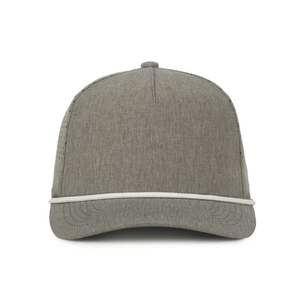 Oc Sports Oc551pf Perforated Performance 5-panel with Cord Cap - Heathered Smoke White