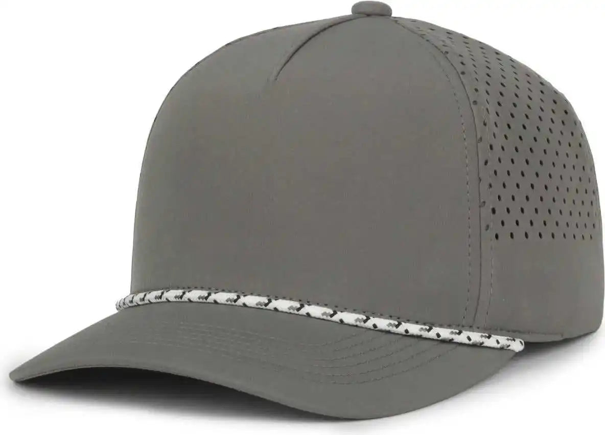 Oc Sports Oc551pf Perforated Performance 5-panel with Cord Cap - Charcoal - Dark Gray / Osfm